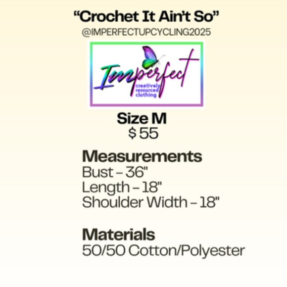 Upcycled sleeveless sweatshirt with granny squares - Picture 2 of 2